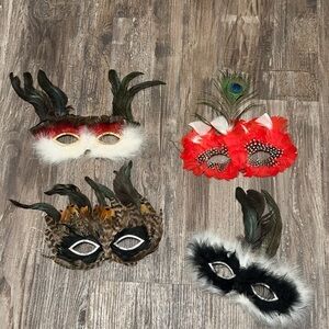 Masquerade Feather Masks (4)